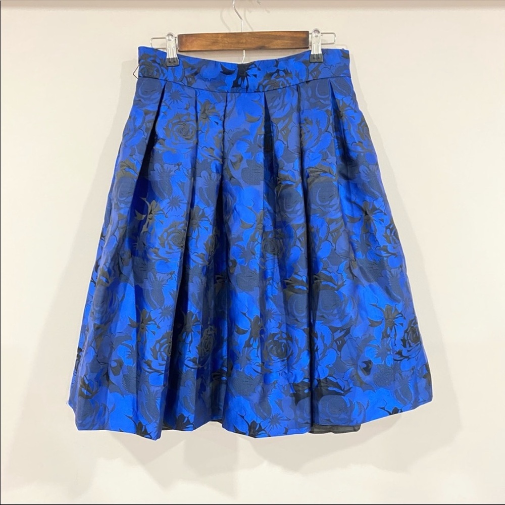 Pleated blue skirt